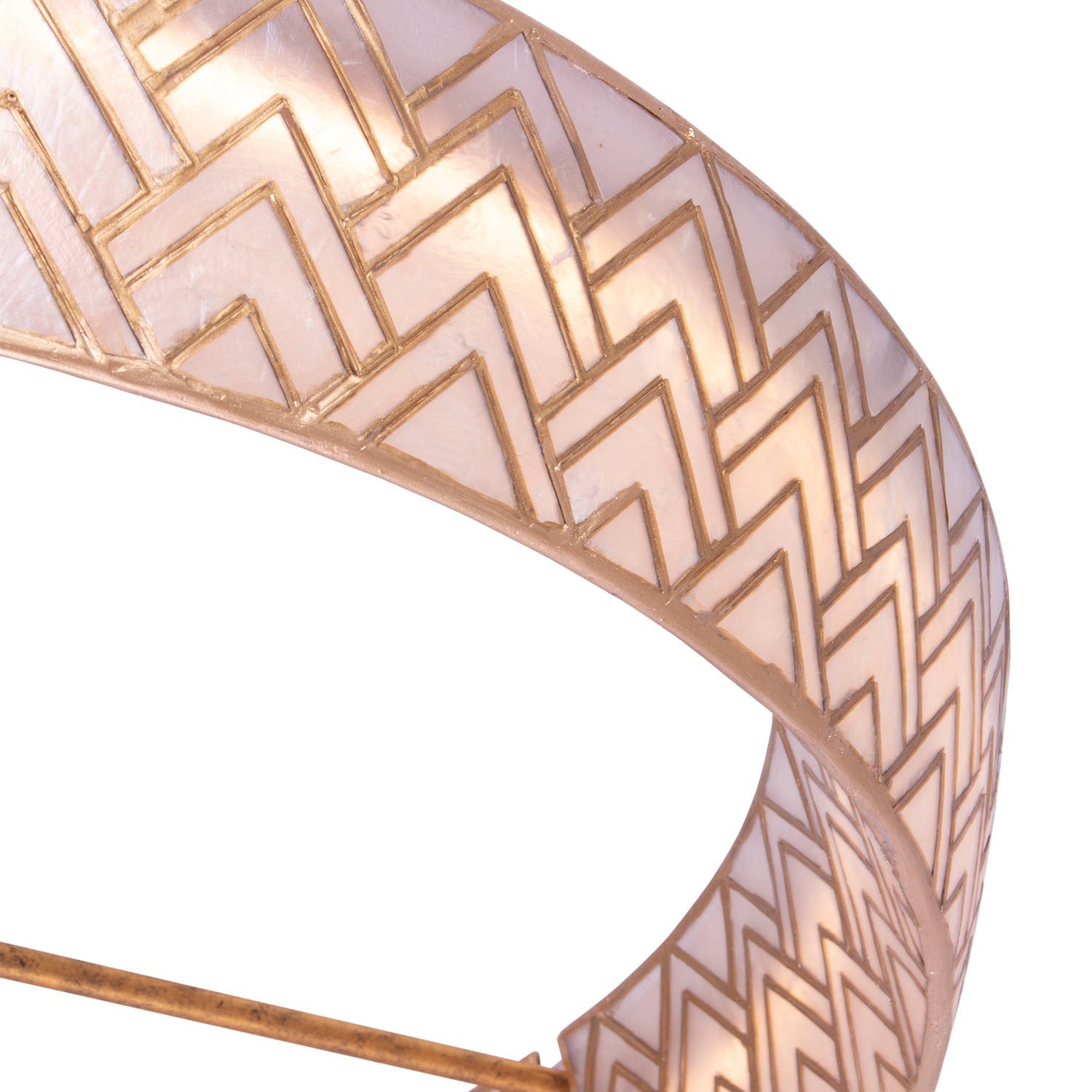 Kalco - 523156OL - LED Suspension - Géo - Feuille d'or oxydée