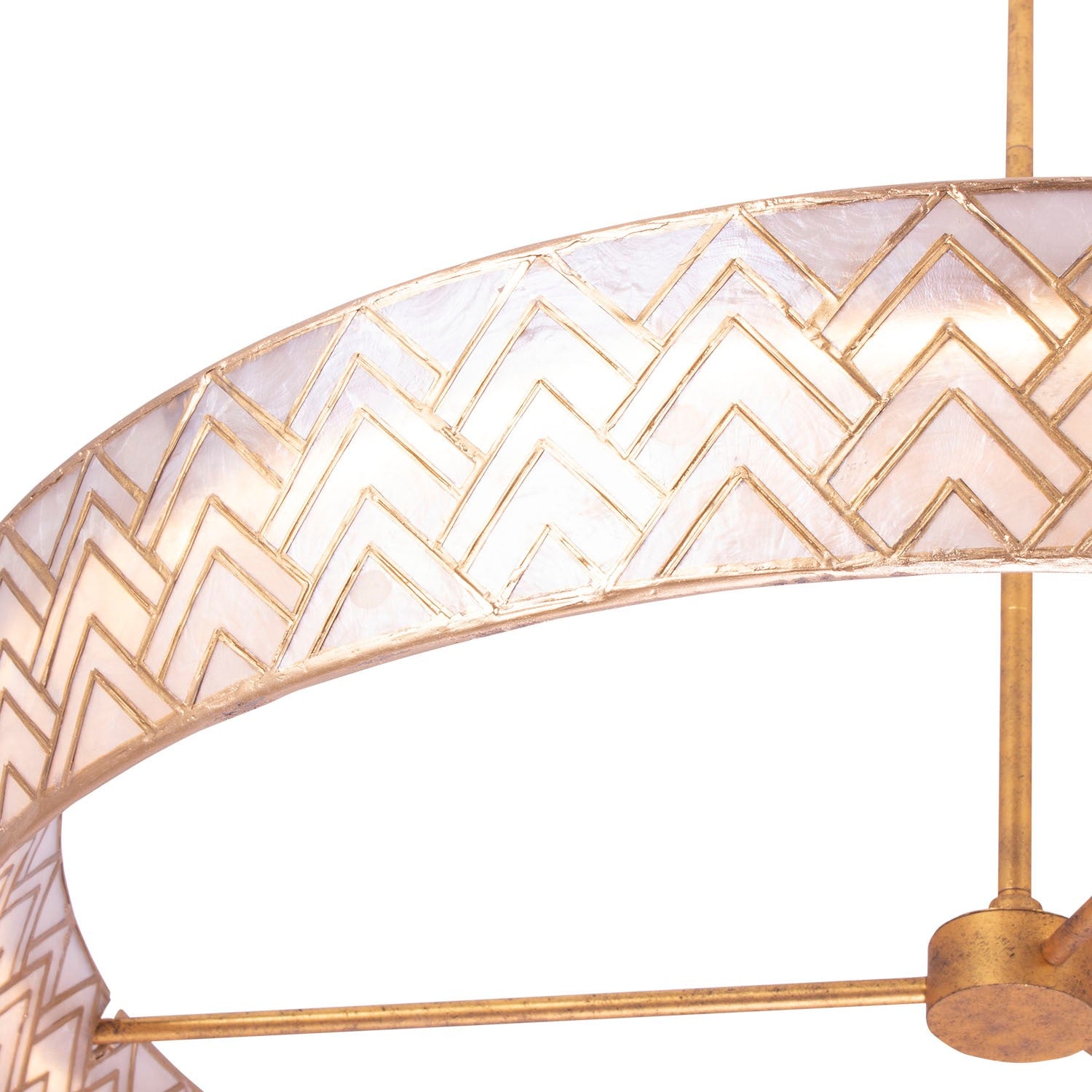 Kalco - 523156OL - LED Suspension - Géo - Feuille d'or oxydée