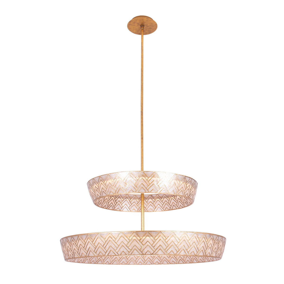 Kalco - 523157OL - LED Pendant - Geo - Oxidized Gold Leaf