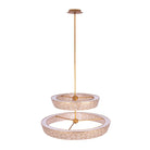 Kalco - 523157OL - LED Suspension - Géo - Feuille d'or oxydée