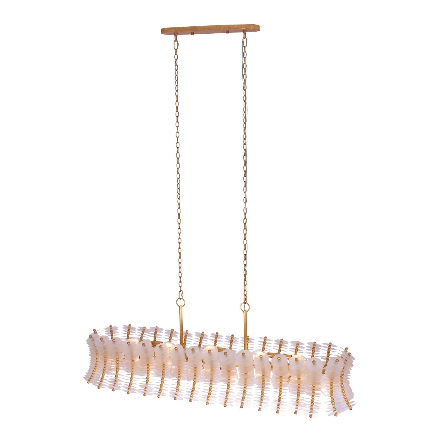 Kalco - 523661OL - Île des 12 Lumières Suspension - Feuille d'or oxydée - Gossamer