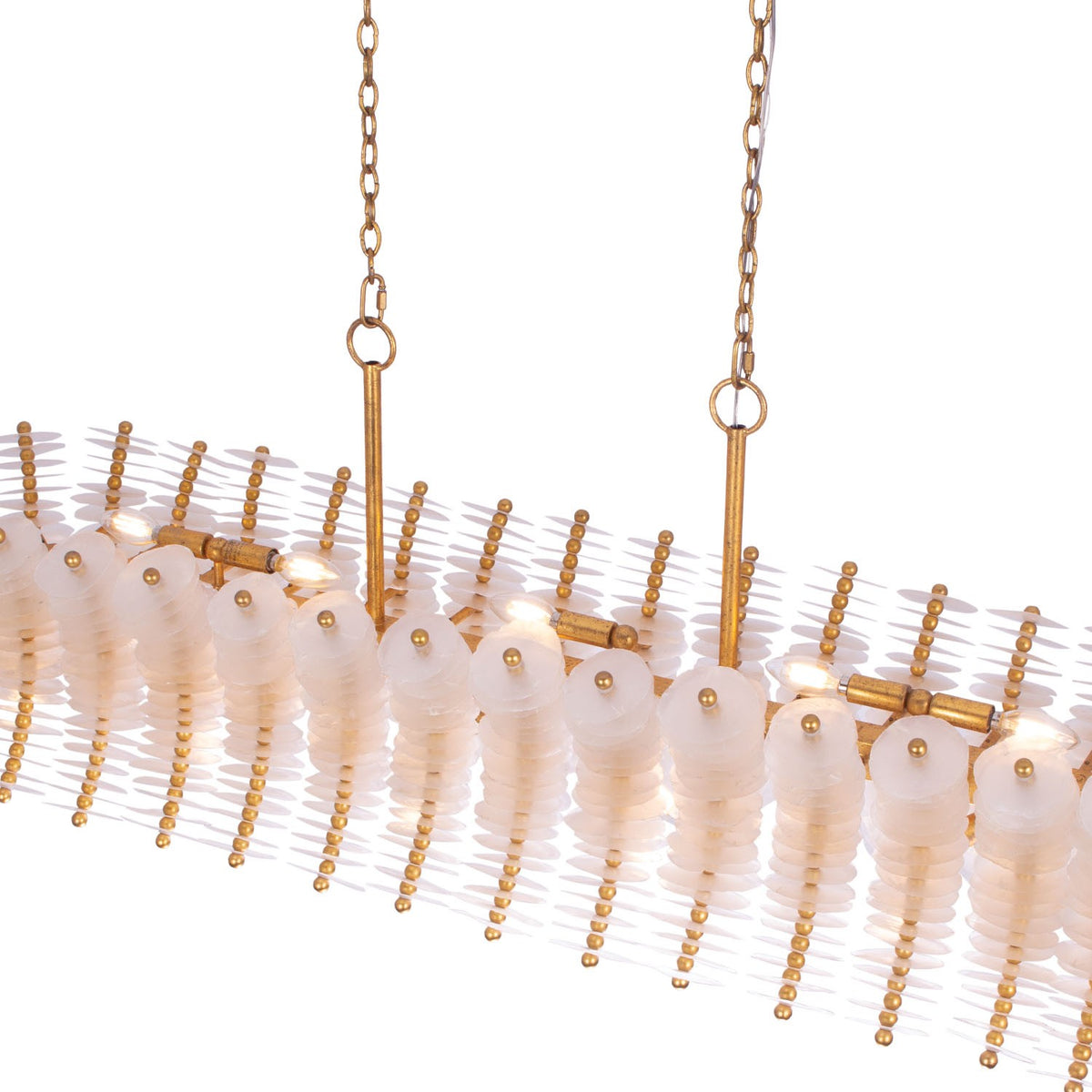 Kalco - 523661OL - 12 Light Island Pendant - Gossamer - Oxidized Gold Leaf