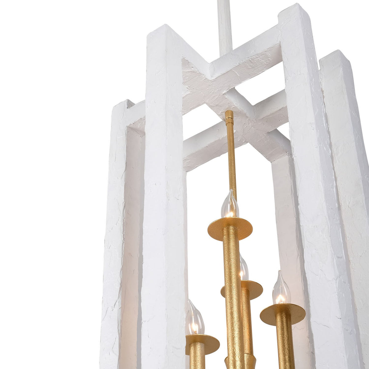 Kalco - 522251SGLW - Foyer à quatre lumières Suspension Duo - Or doux et blanc