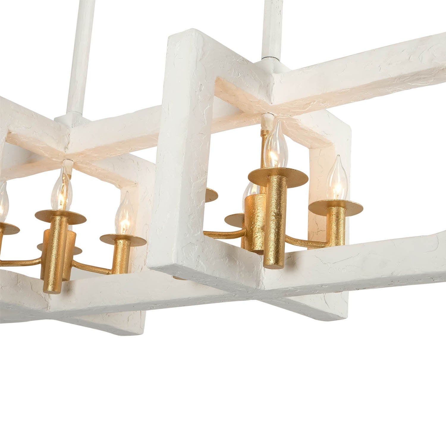 Kalco - 522268SGLW - Île aux Huit Phares Suspension Duo - Or doux et blanc