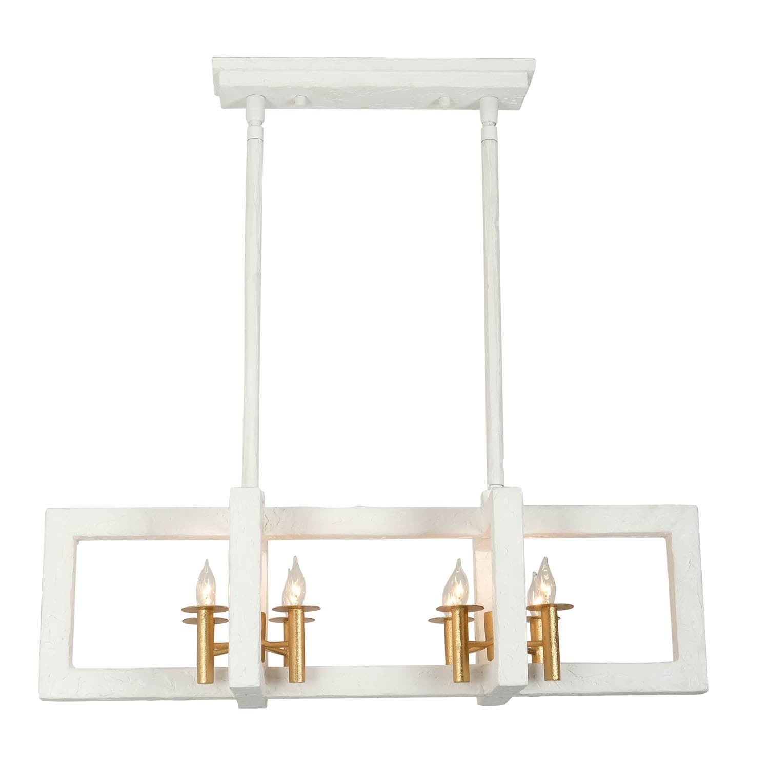 Kalco - 522268SGLW - Île aux Huit Phares Suspension Duo - Or doux et blanc