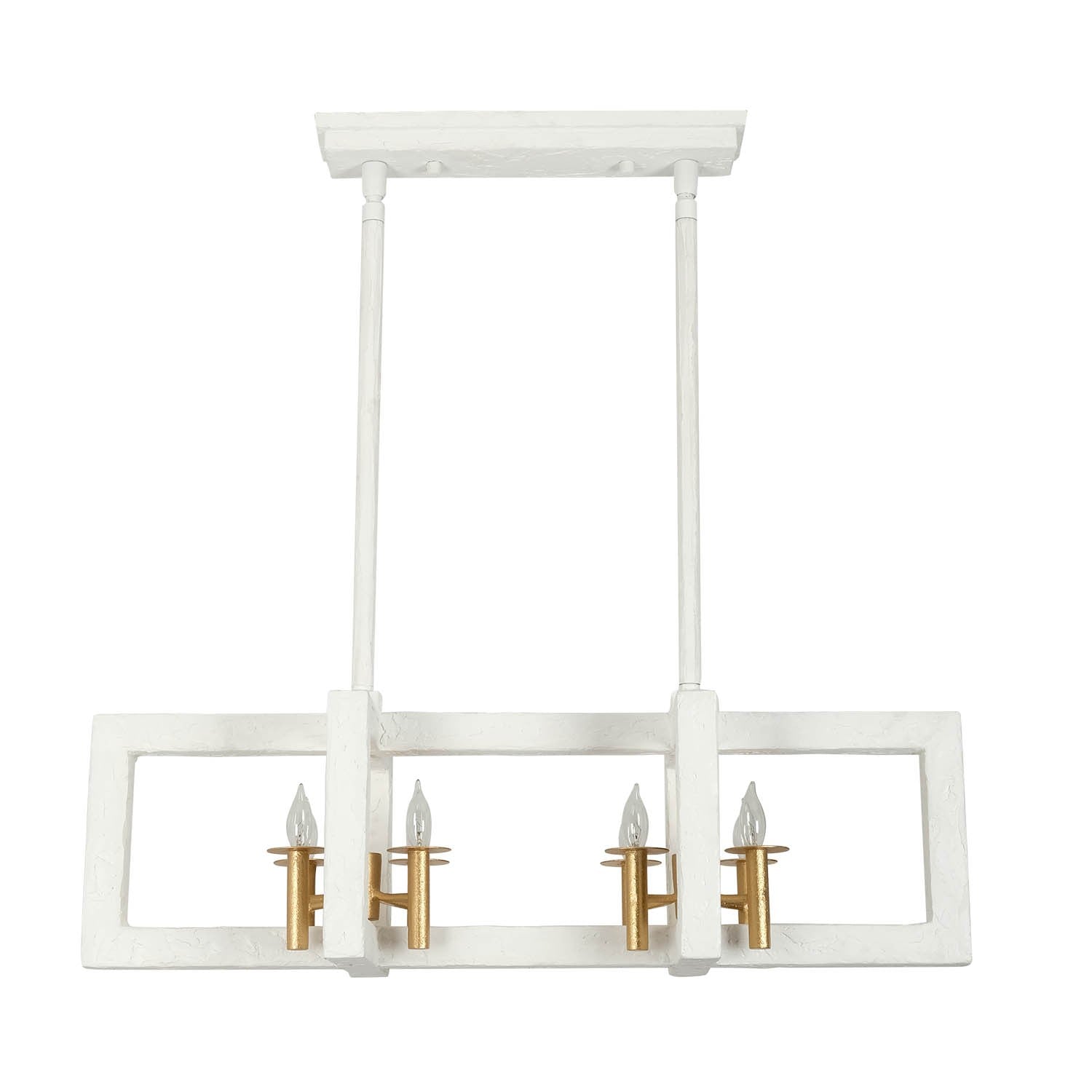 Kalco - 522268SGLW - Île aux Huit Phares Suspension Duo - Or doux et blanc