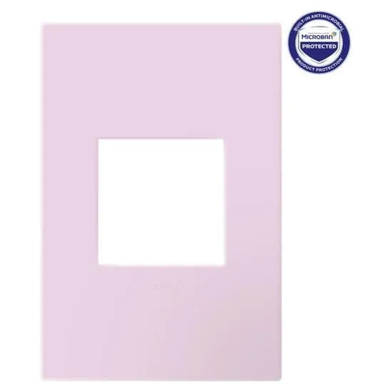 adorne® One-Gang Screwless Wall Plate with Microban®