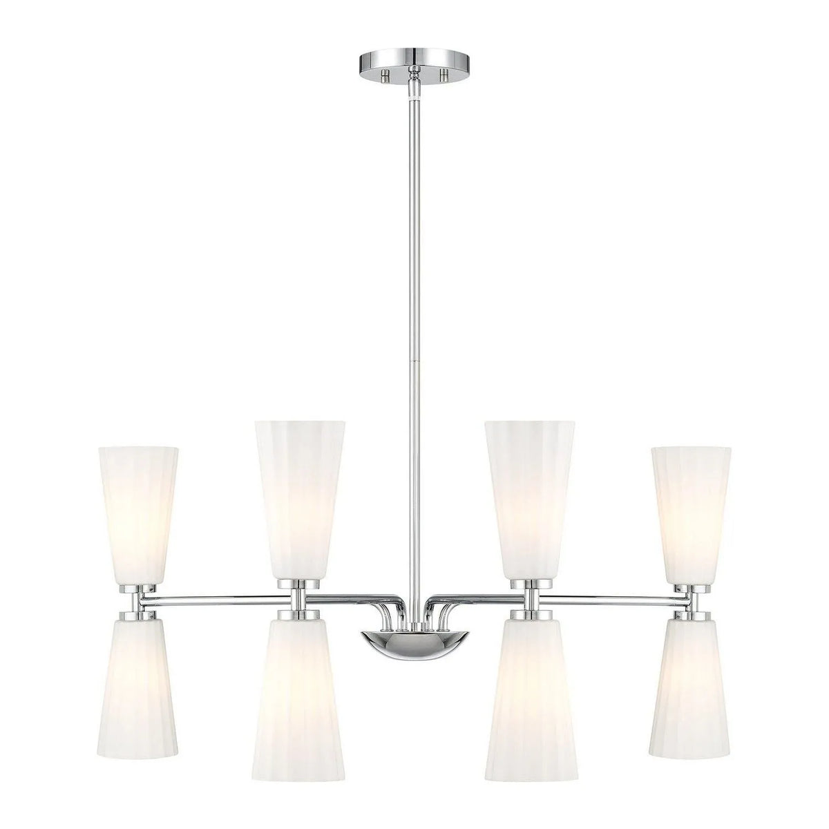 Meridian - M100126CH - Eight Light Chandelier - Chrome