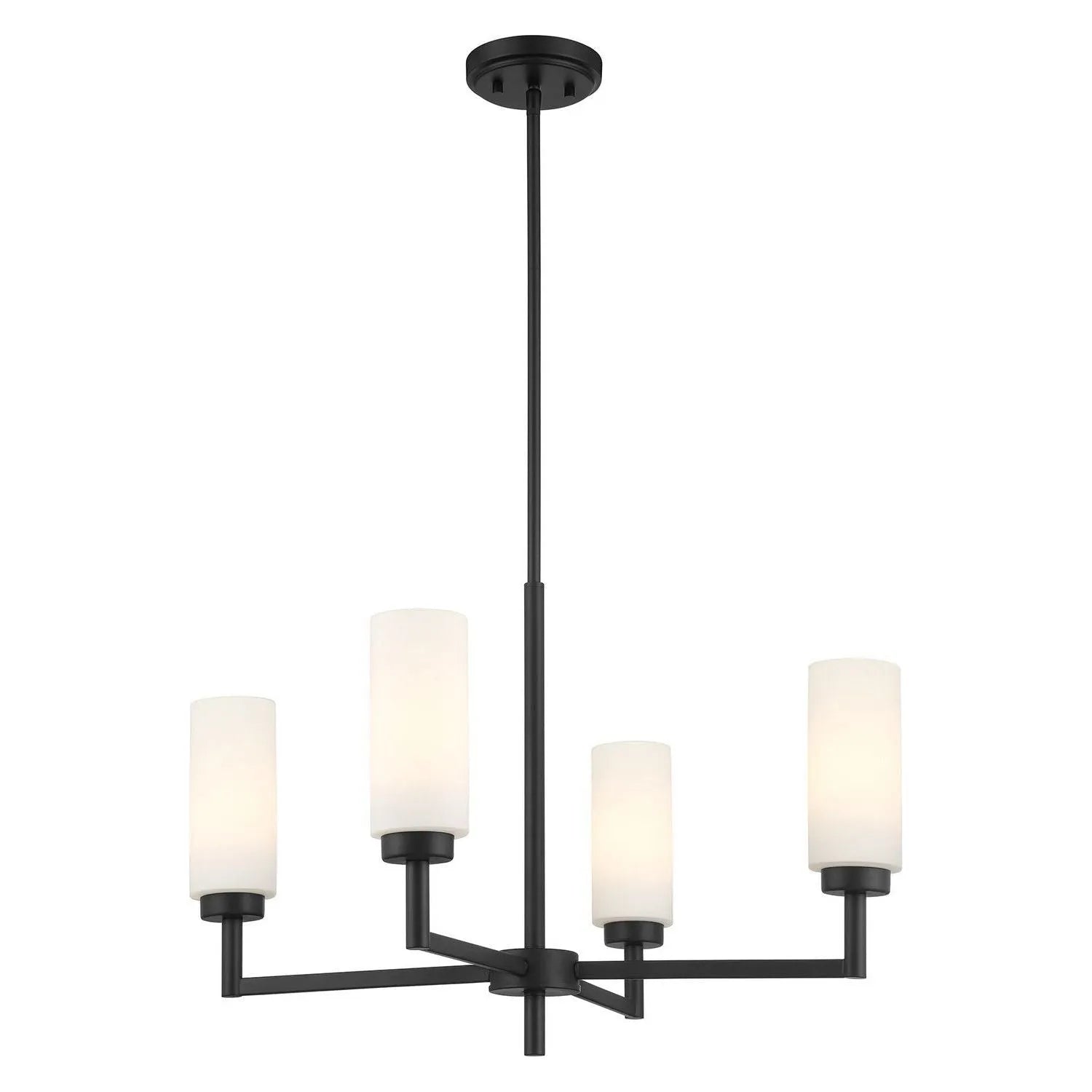 Meridian - M100129BN - Four Light Chandelier - Brushed Nickel