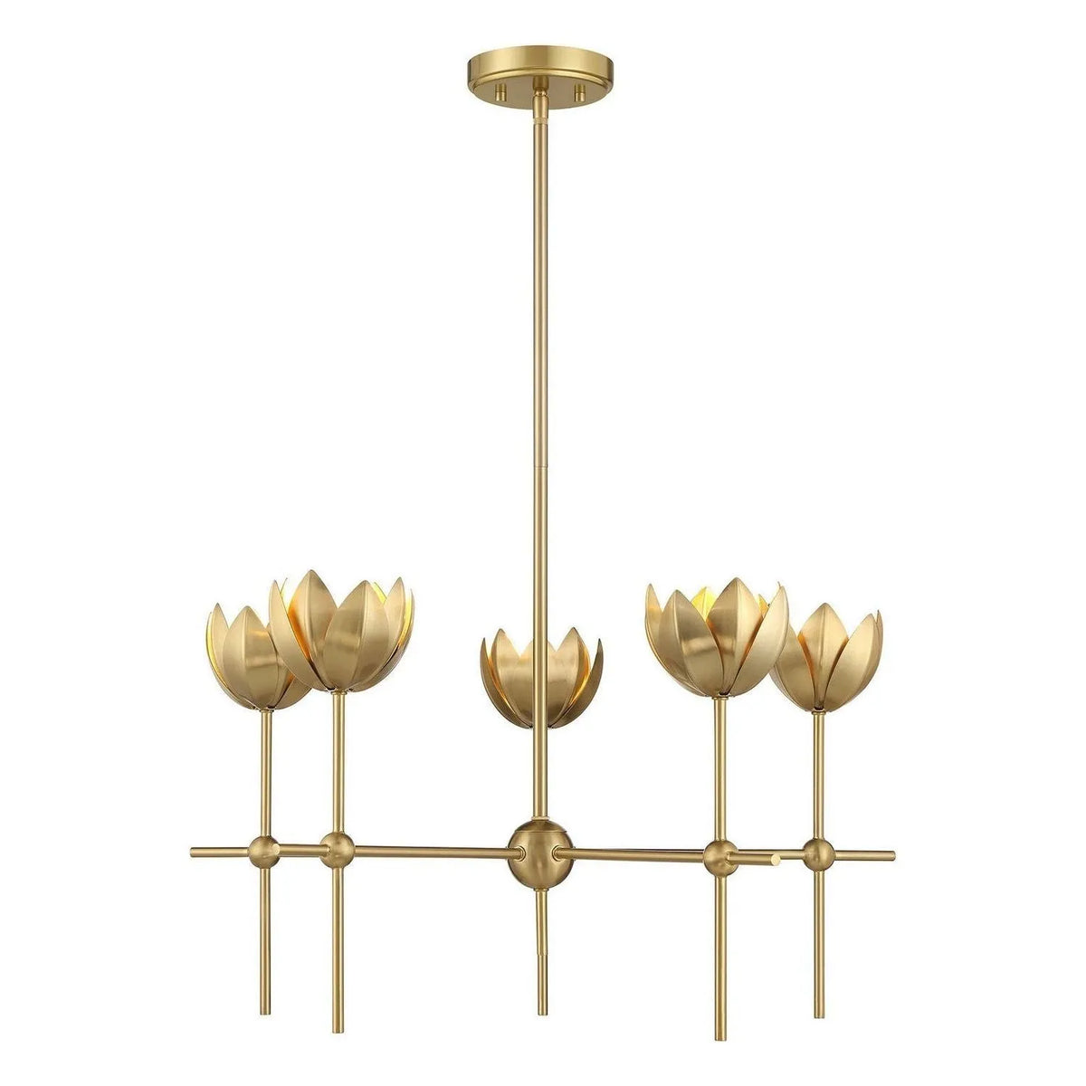 Meridian - M100131NB - LED Chandelier - Natural Brass