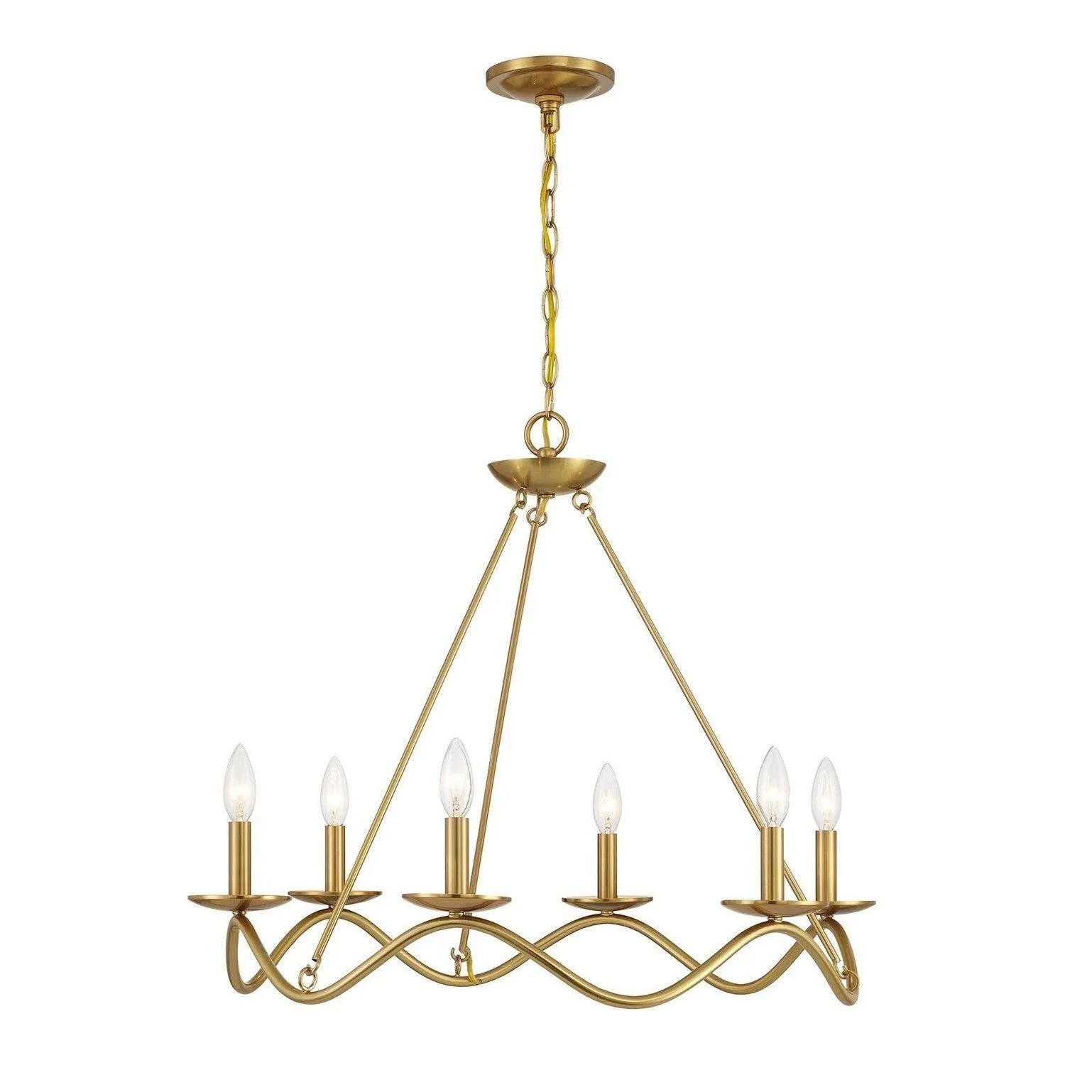 Meridian - M100137MBK - Six Light Chandelier - Matte Black