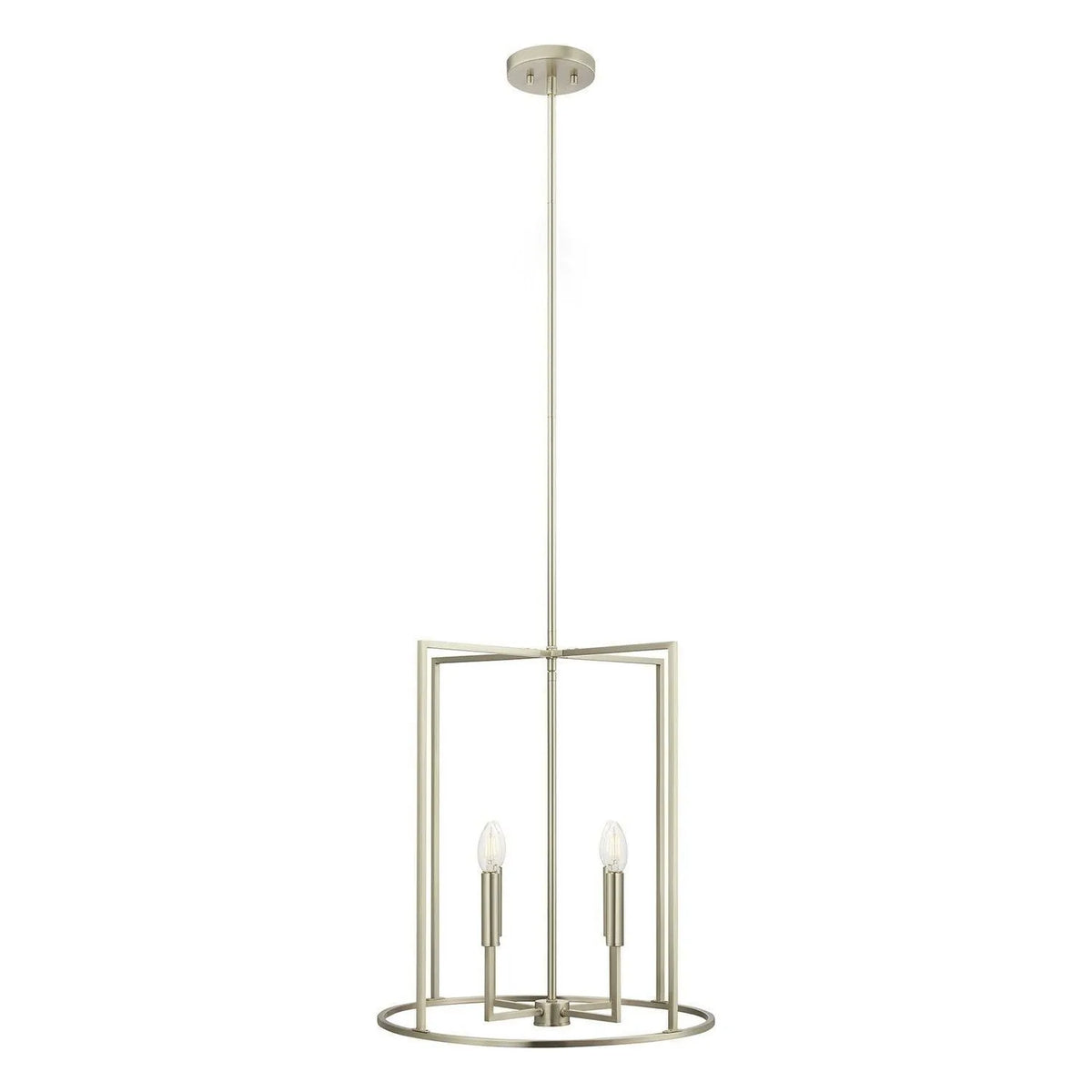 Meridian - M7044BN - Four Light Pendant - Brushed Nickel