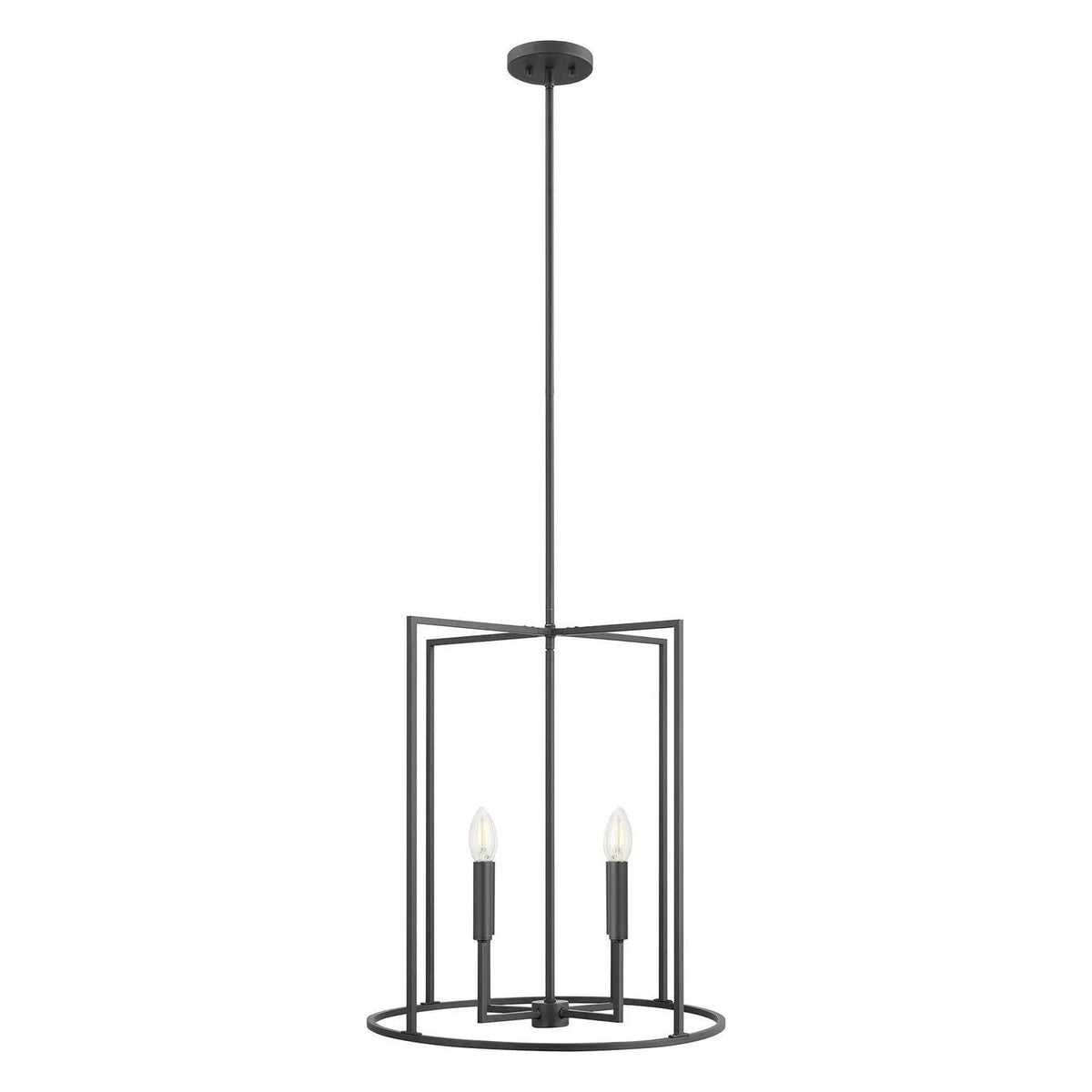 Meridian - M7044MBK - Four Light Pendant - Matte Black