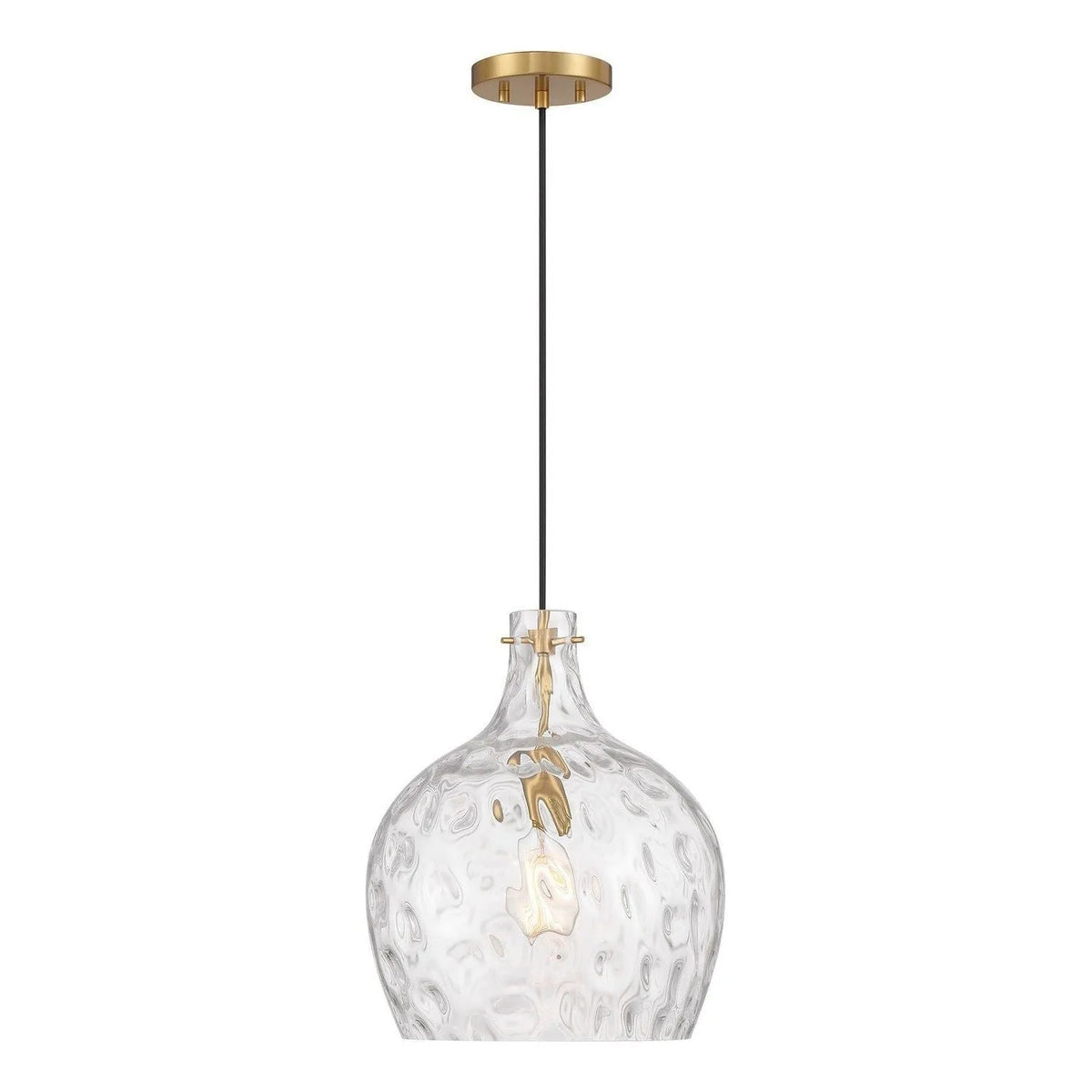 Meridian - M7053NB - One Light Pendant - Natural Brass