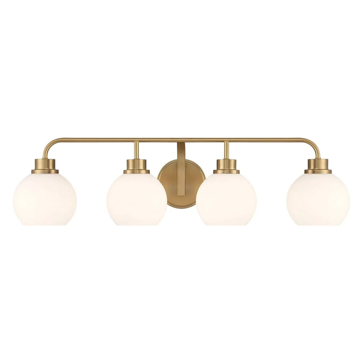 Meridian - M80082NB - Four Light Bathroom Vanity - Natural Brass