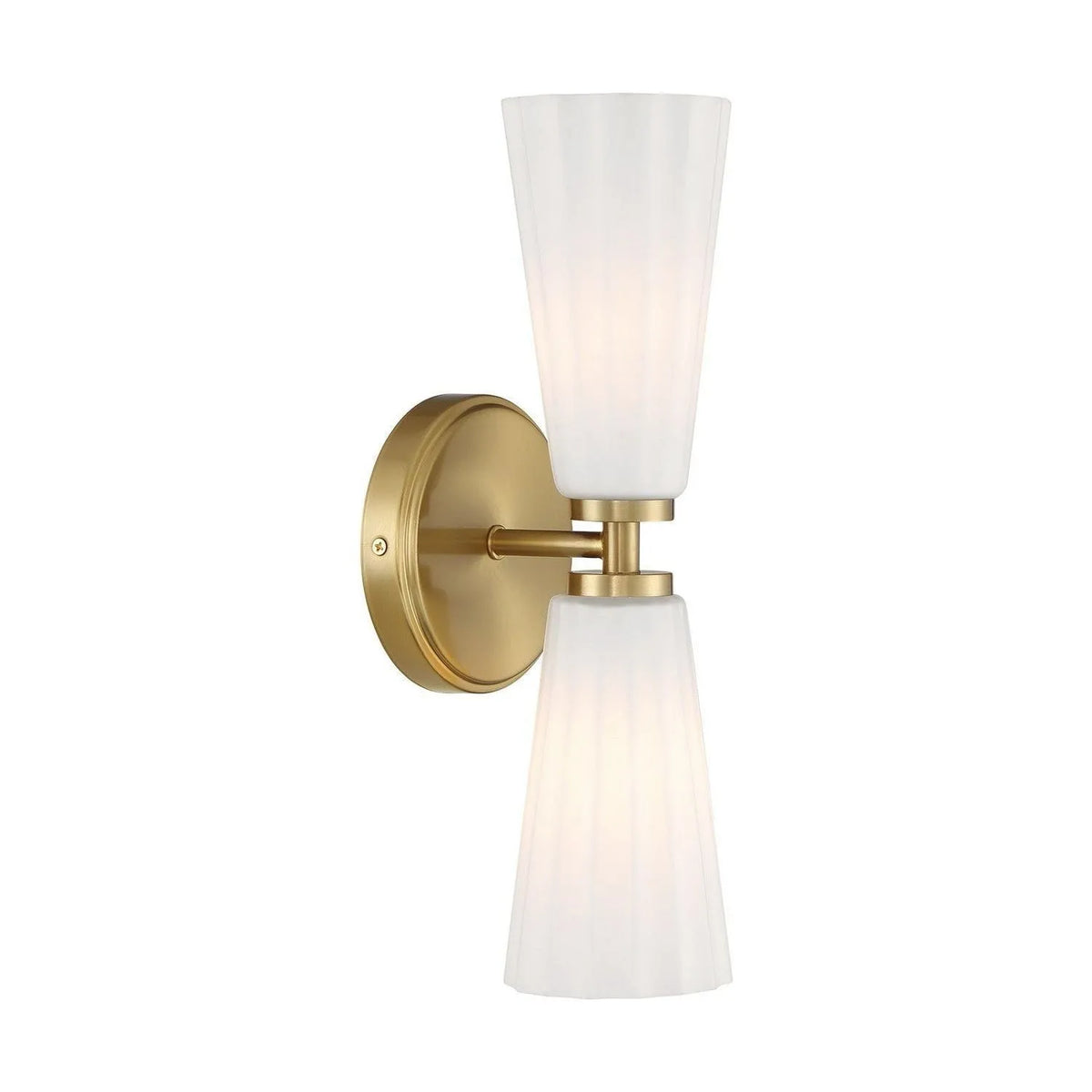Meridian - M90109NB - Two Light Wall Sconce - Natural Brass