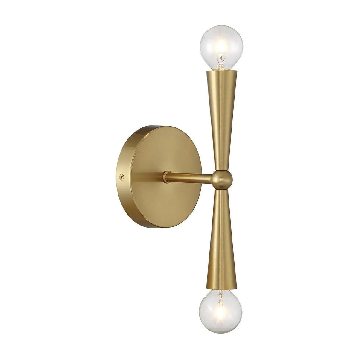 Meridian - M90110NB - Two Light Wall Sconce - Natural Brass