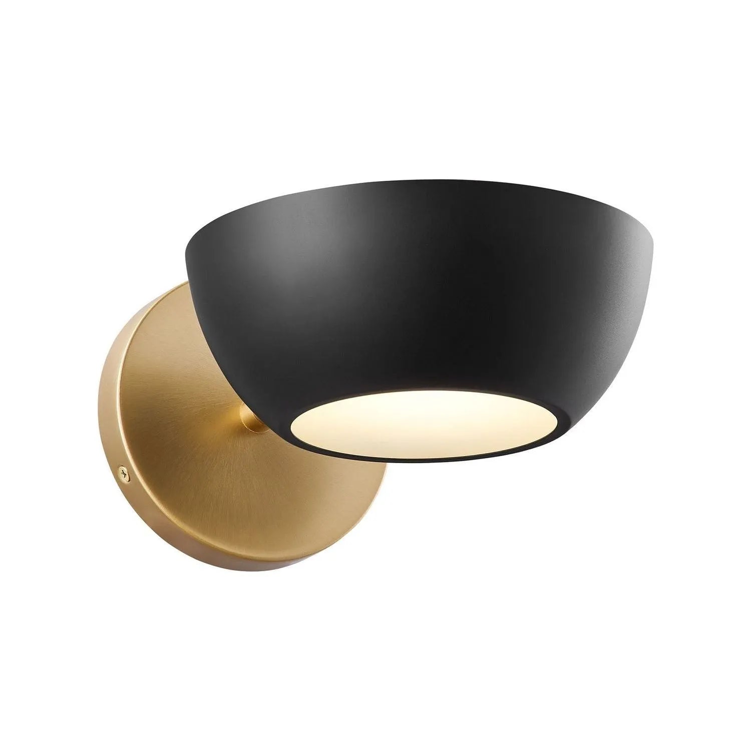 Meridian - M90113MBKNB - One Light Wall Sconce - Matte Black and Natural Brass