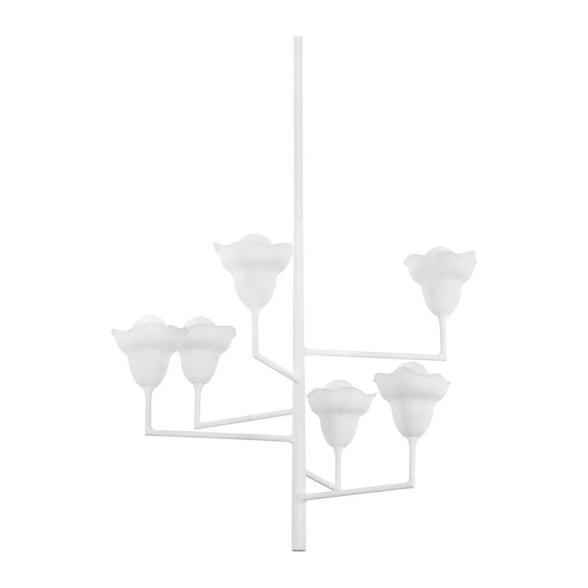 Hudson Valley - 1286-WP - Six Light Chandelier - Alora - White Plaster