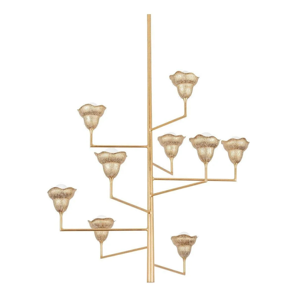 Hudson Valley - 1289-VGL/GLI - Nine Light Chandelier - Alora - Vintage Gold Leaf/Gilded Ivory