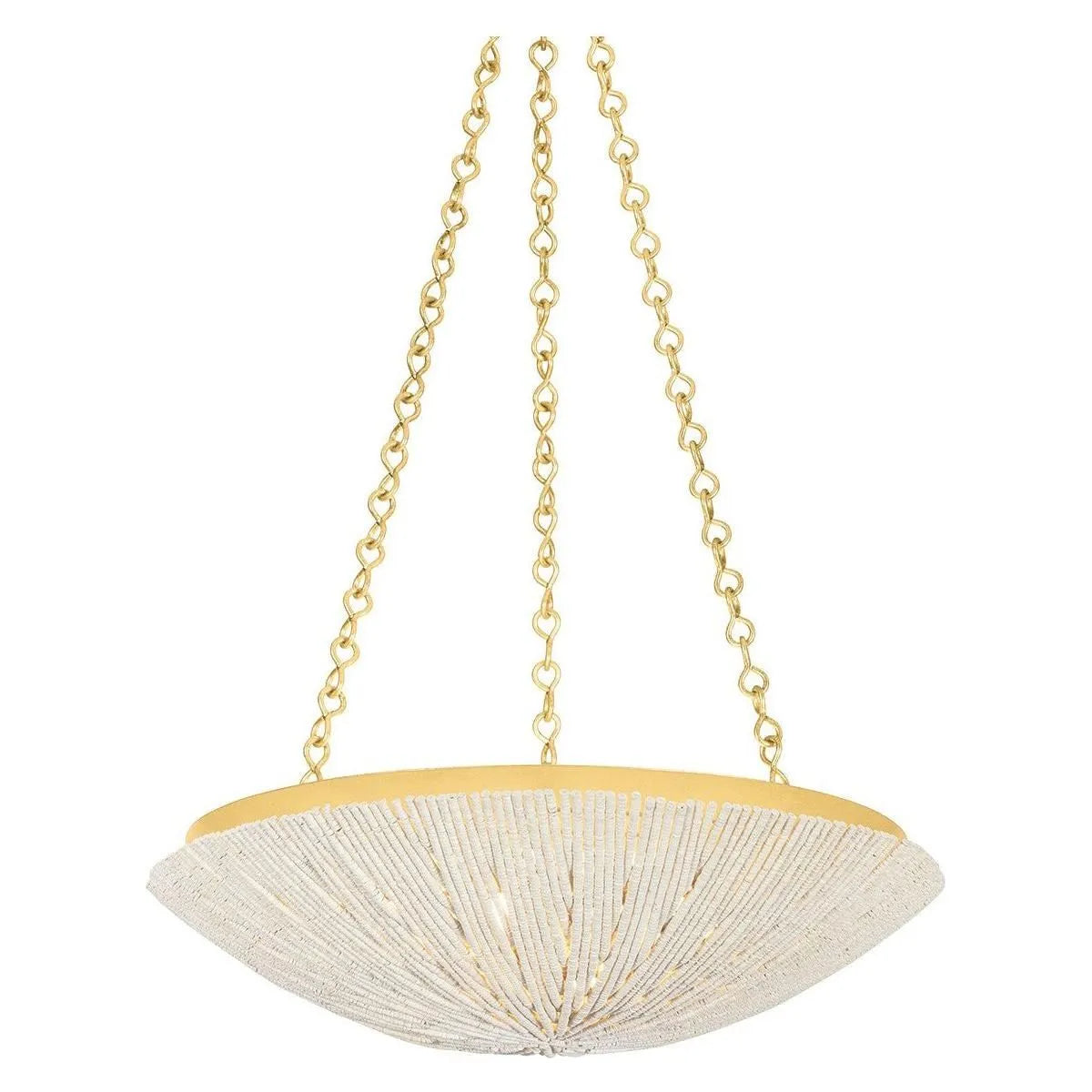 Hudson Valley - 1704-VGL - Four Light Pendant - Summerside - Vintage Gold Leaf