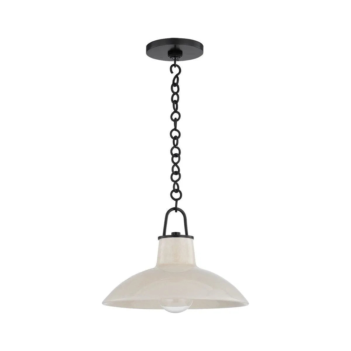 Hudson Valley - 1914-DB/CIC - One Light Pendant - Pottersville - Distressed Bronze/Ceramic Ivory Crackle