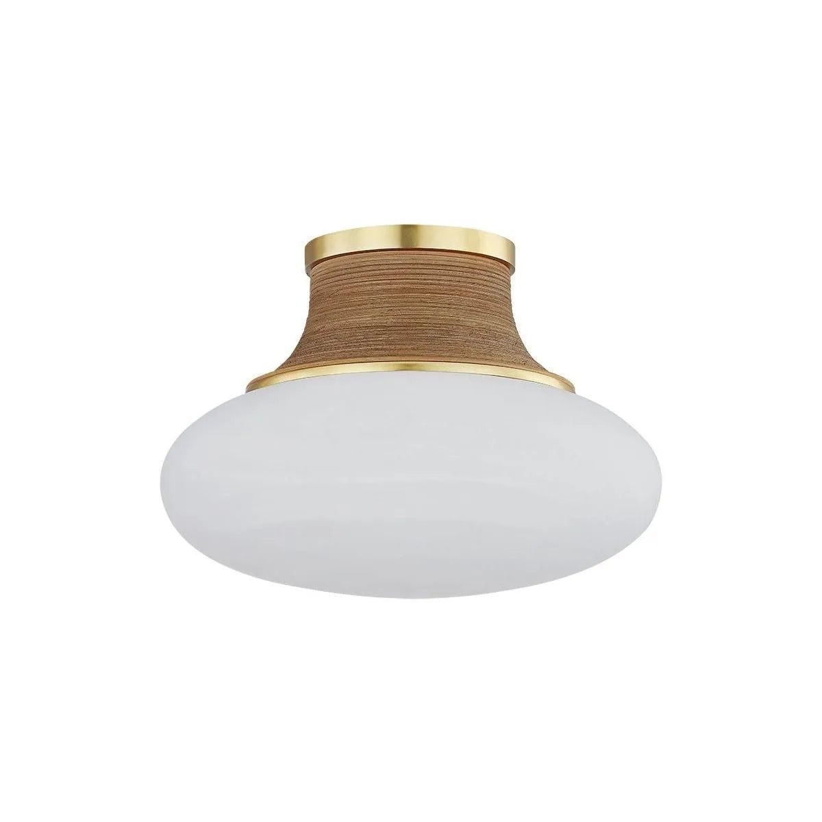 Hudson Valley - 2308-AGB - One Light Flush Mount - Pearl river - Aged Brass