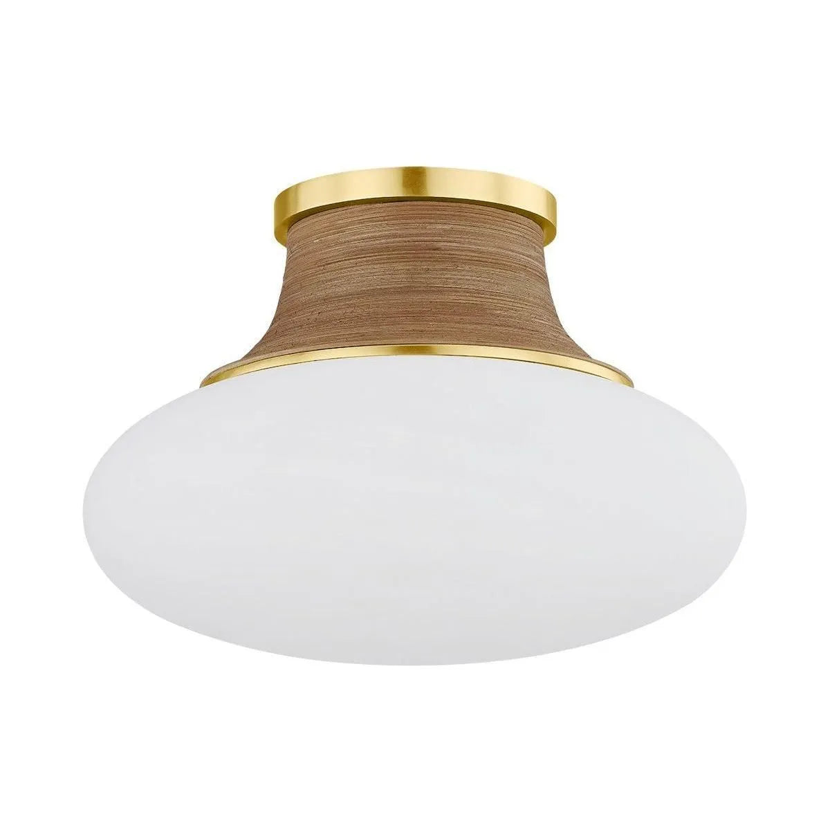 Hudson Valley - 2310-AGB - One Light Flush Mount - Pearl river - Aged Brass