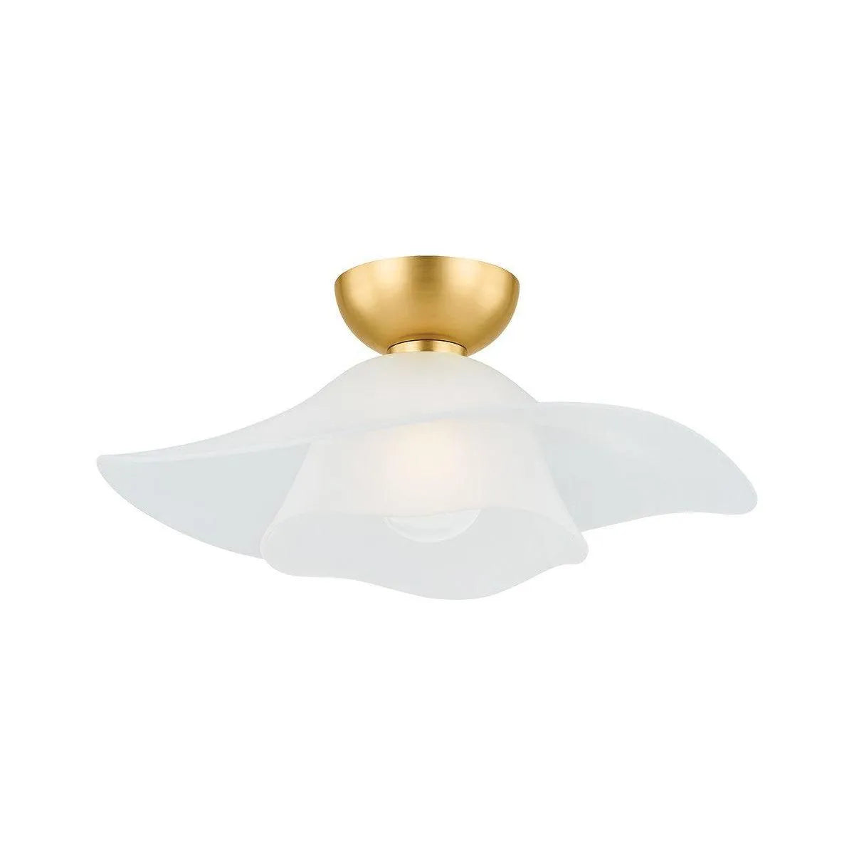 Hudson Valley - 2918-AGB - One Light Flush Mount - Netherlee - Aged Brass