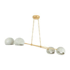 Hudson Valley - 3104-VGL/LWP - Four Light Chandelier - Turner - Vintage Gold Leaf/Limewash Plaster
