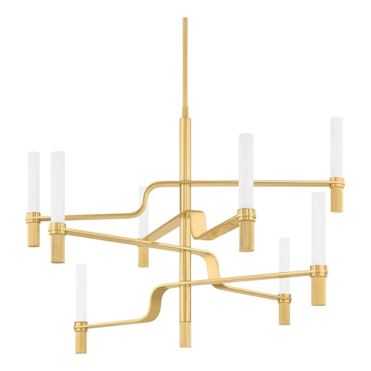 Hudson Valley - 4008-AGB - LED Chandelier - Allentown - Aged Brass