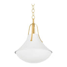 Hudson Valley - 4516-VGL/WP - One Light Pendant - Coventry - Vintage Gold Leaf/ White Plaster
