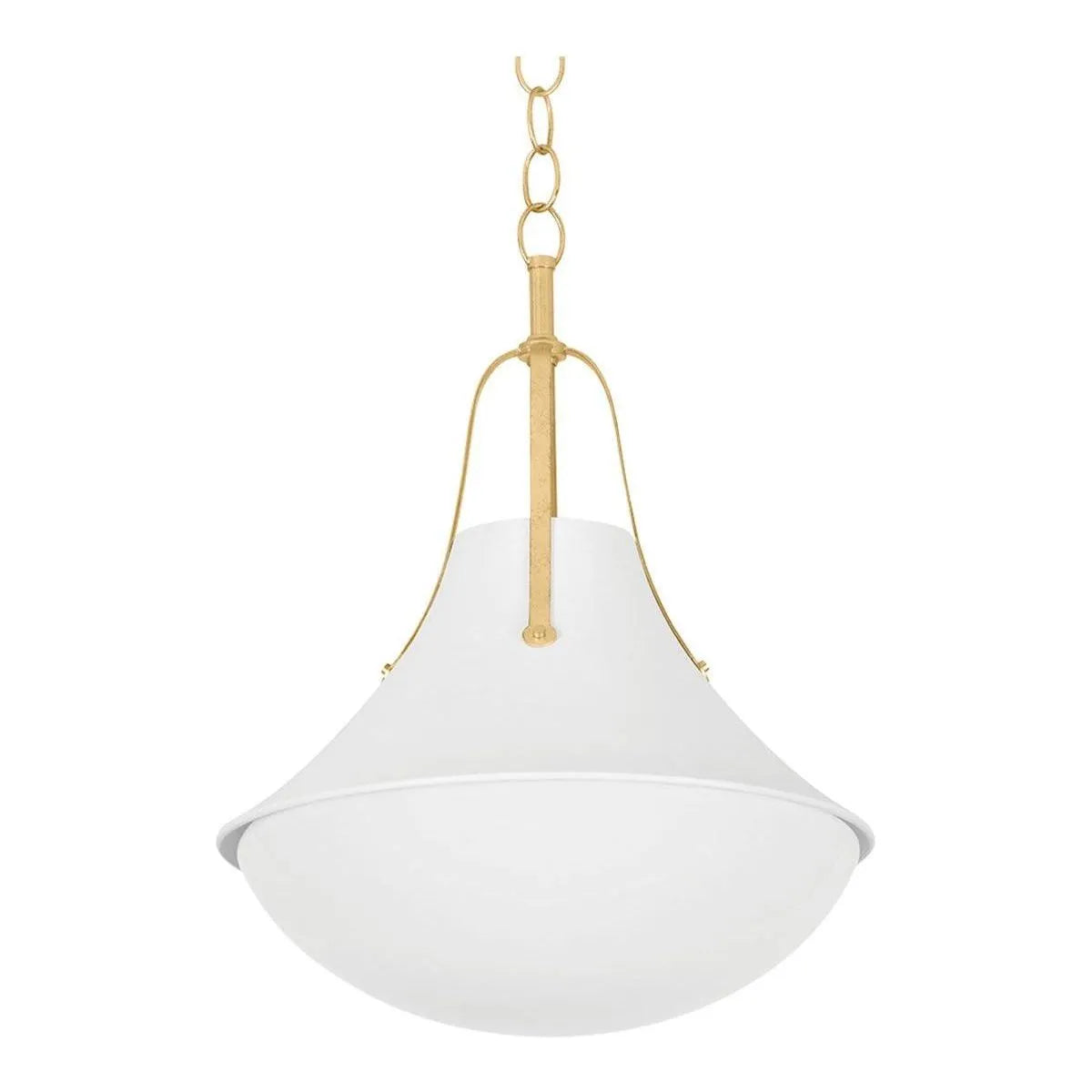 Hudson Valley - 4520-VGL/WP - One Light Pendant - Coventry - Vintage Gold Leaf/ White Plaster