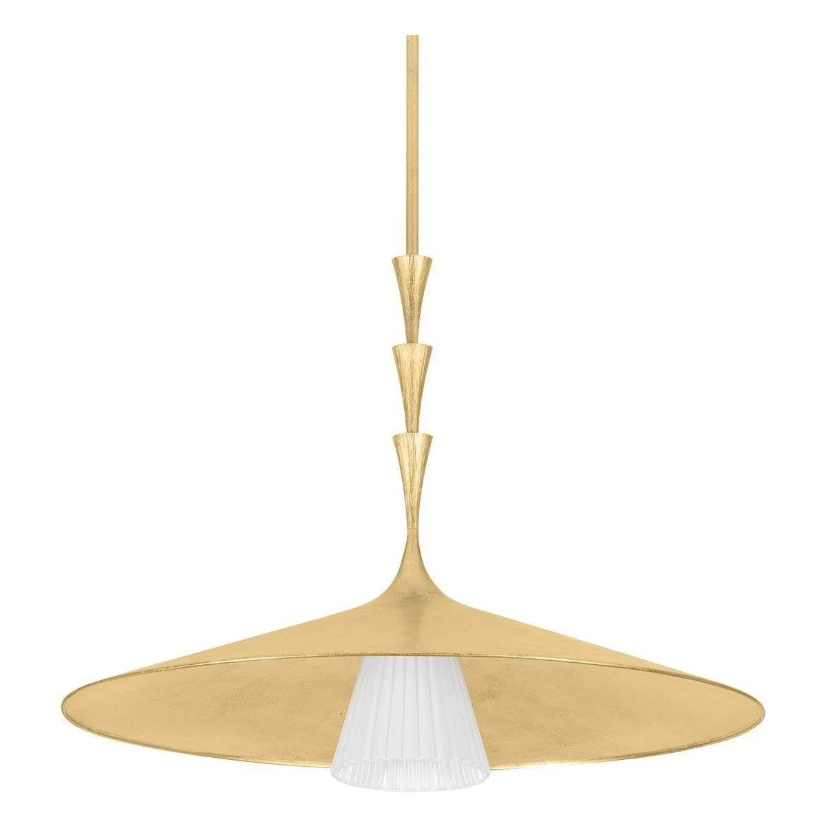 Hudson Valley - 4534-VGL - One Light Pendant - Vails gate - Vintage Gold Leaf