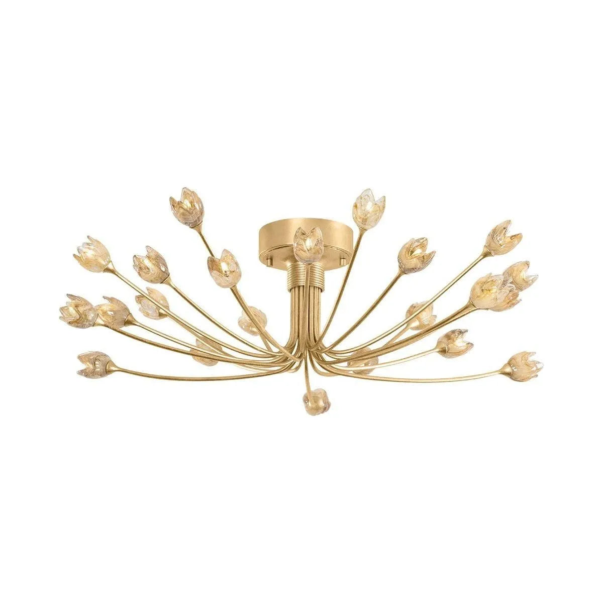 Hudson Valley - 5422-VGL - 22 Light Semi Flush Mount - Falkirk - Vintage Gold Leaf