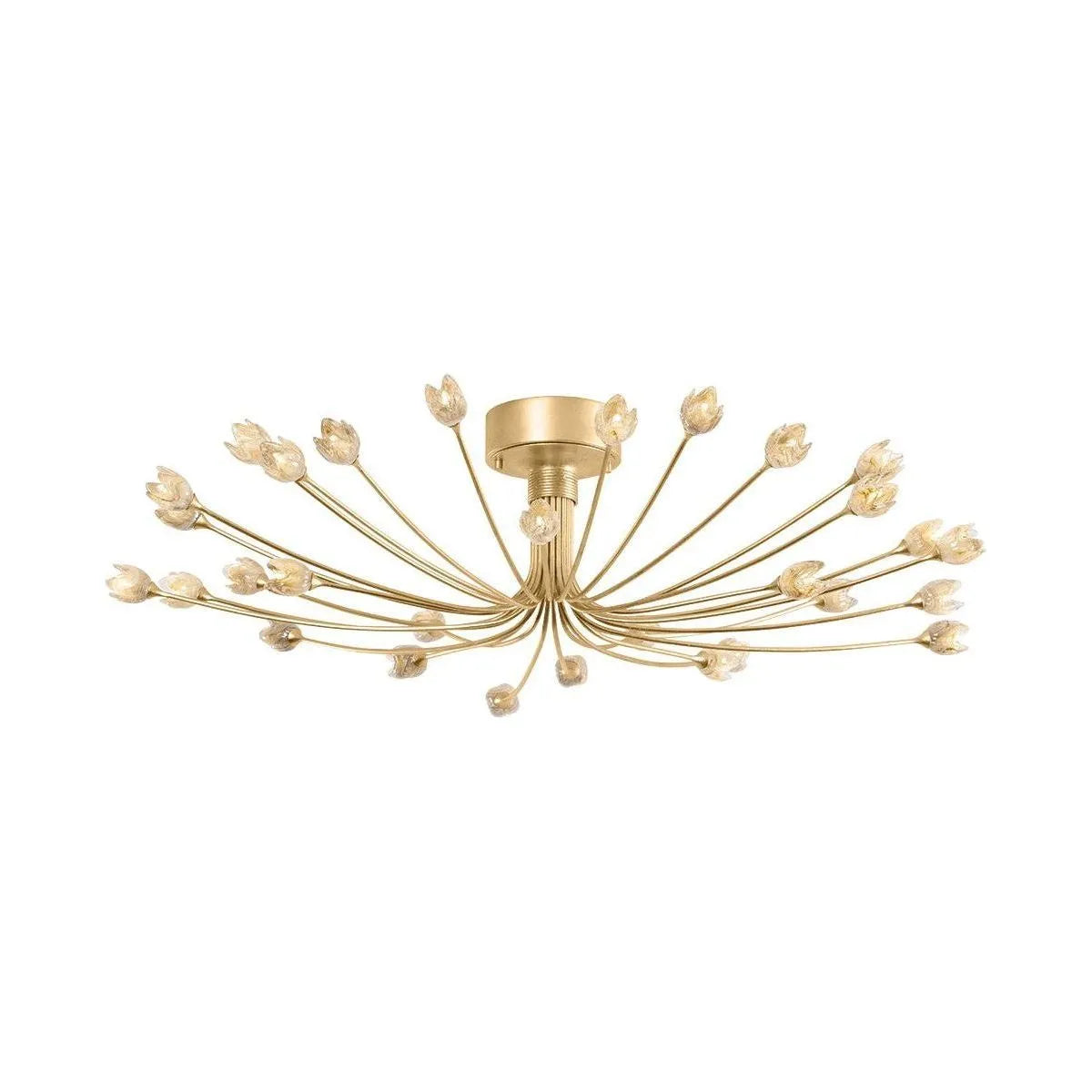 Hudson Valley - 5430-VGL - 30 Light Semi Flush Mount - Falkirk - Vintage Gold Leaf
