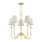 Hudson Valley - 6927-AGB - Five Light Chandelier - Amina - Aged Brass
