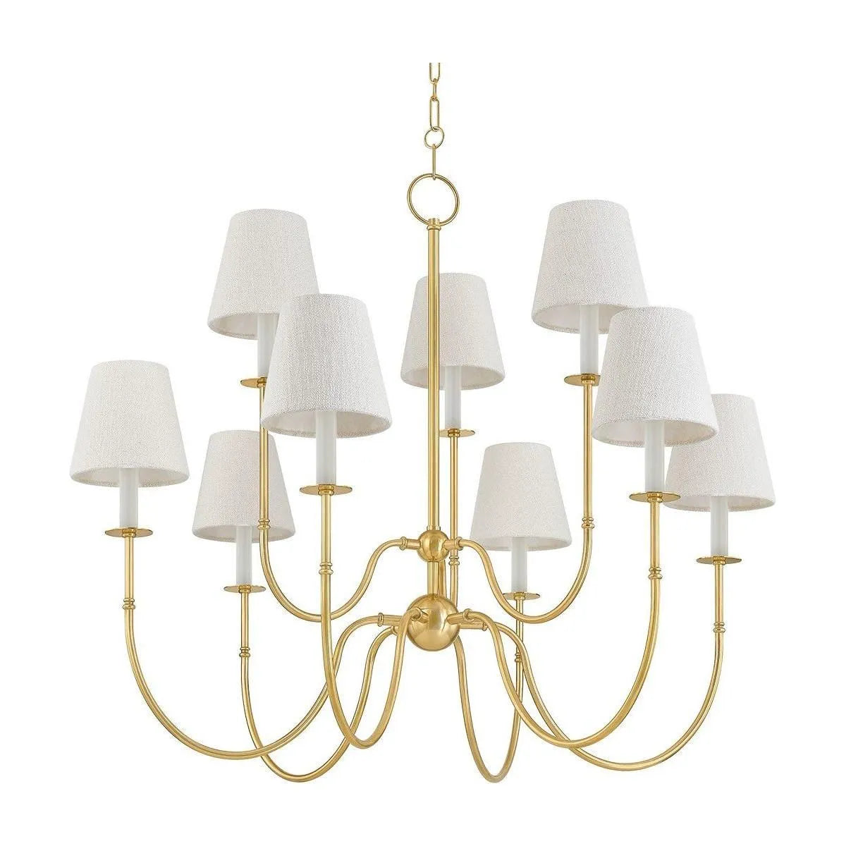 Hudson Valley - 6939-AGB - Nine Light Chandelier - Amina - Aged Brass