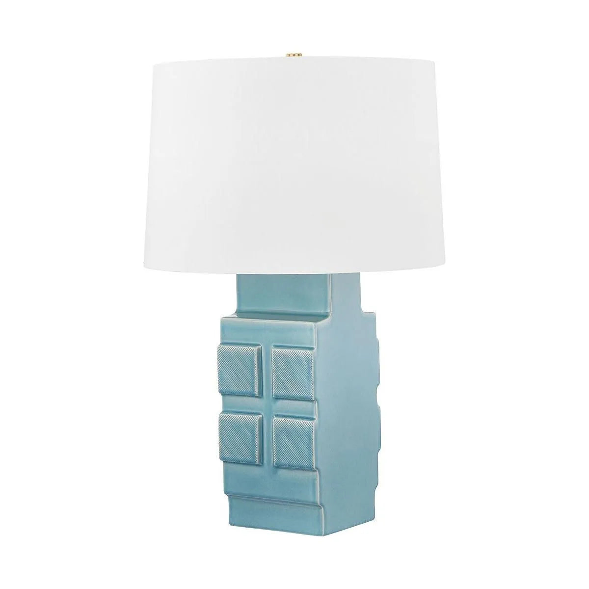 Hudson Valley - L3229-AGB/CMT - One Light Table Lamp - Sarai - Aged Brass/Ceramic Moonstone Granite