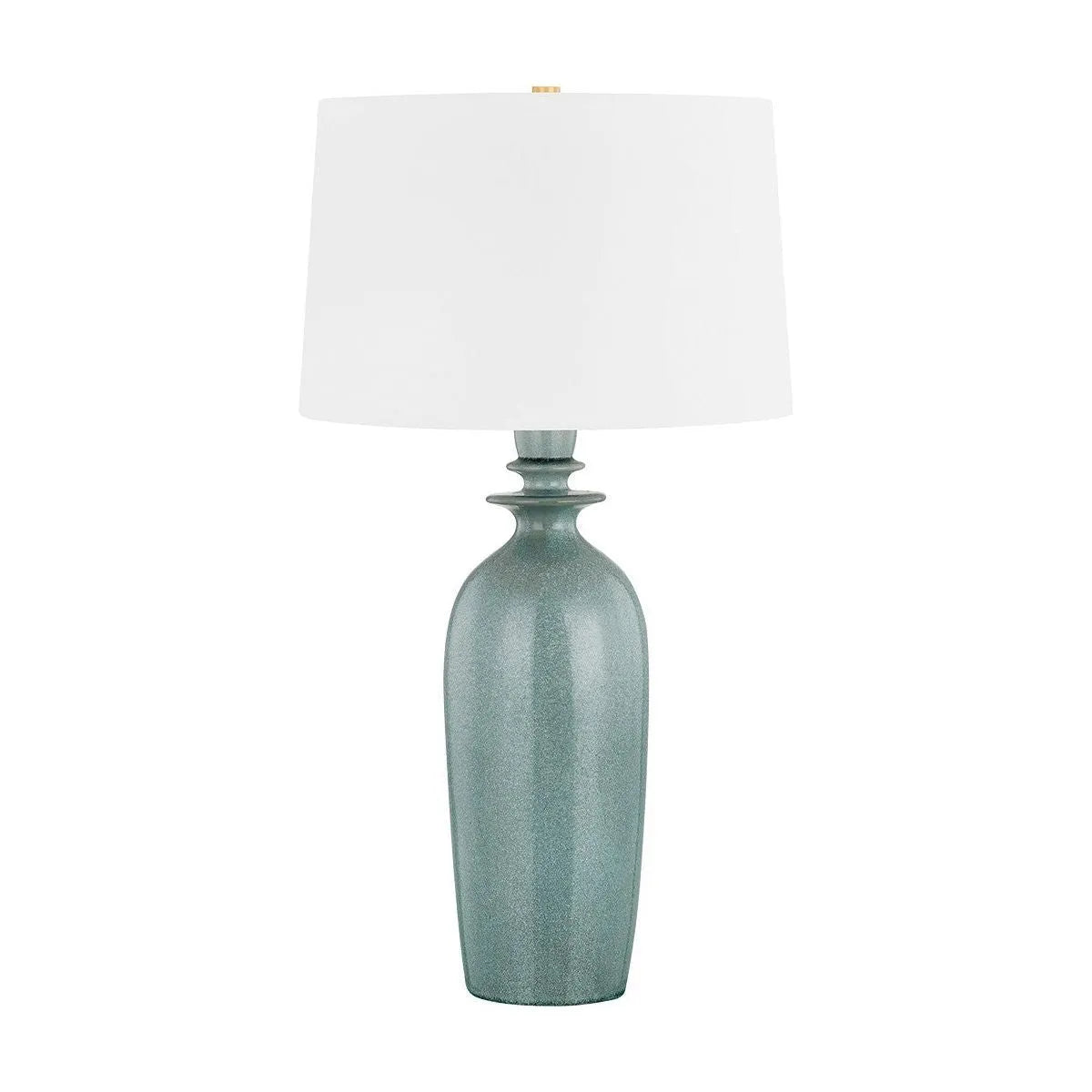 Hudson Valley - L8430-AGB/CRP - One Light Table Lamp - Bellmawr - Aged Brass/Ceramic Reactive Palladian