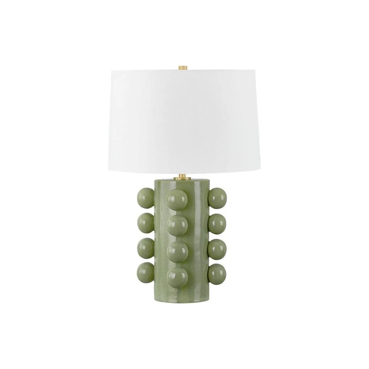Hudson Valley - L9126-AGB/CMC - One Light Table Lamp - Roselle - Aged Brass/Ceramic Moss Crackle