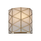 Currey and Company - 5000-0270 - One Light Wall Sconce - Polyhedron - White / Antique Brass