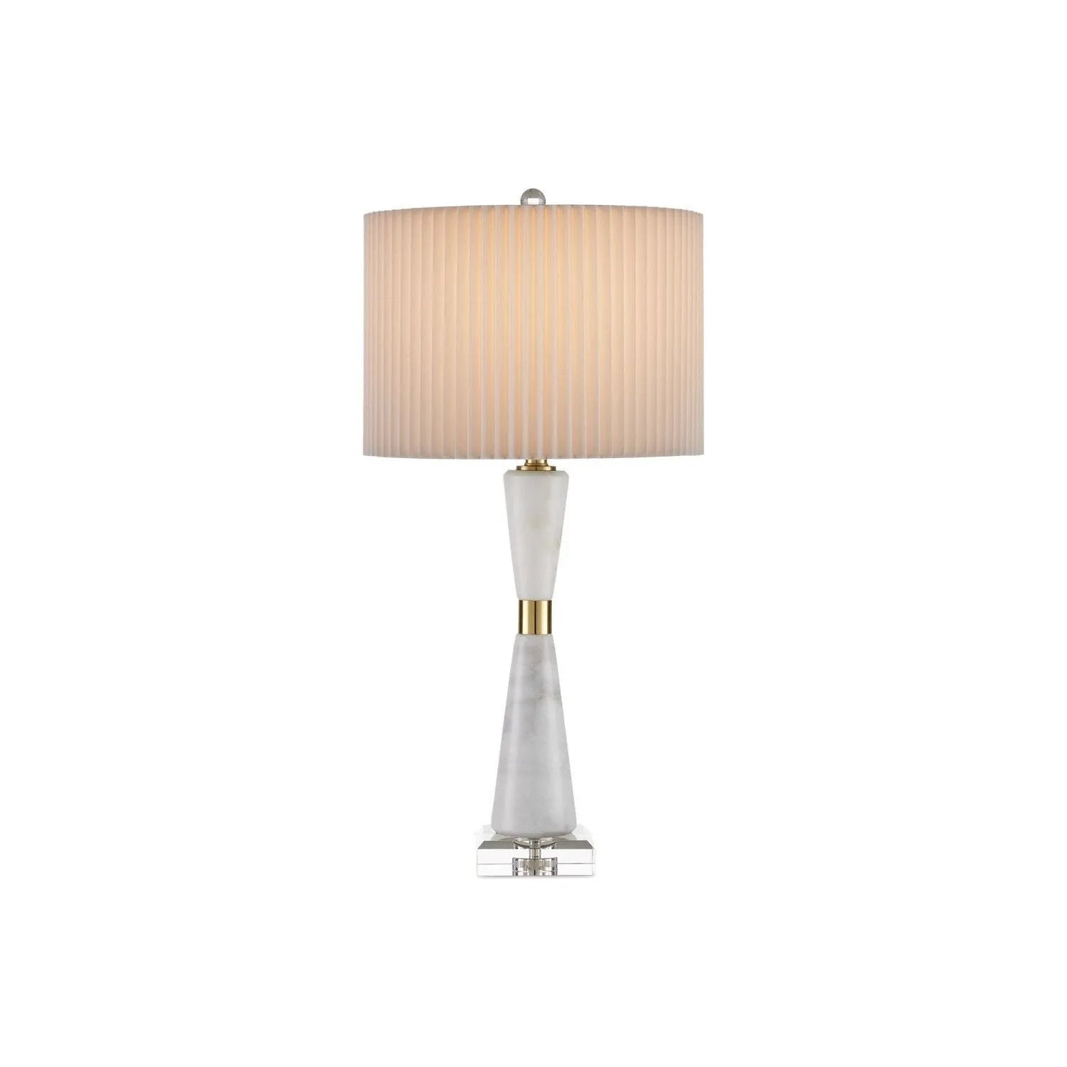 Currey and Company - 6000-0903 - One Light Table Lamp - Edelmar - Natural/Natural Brass/Clear