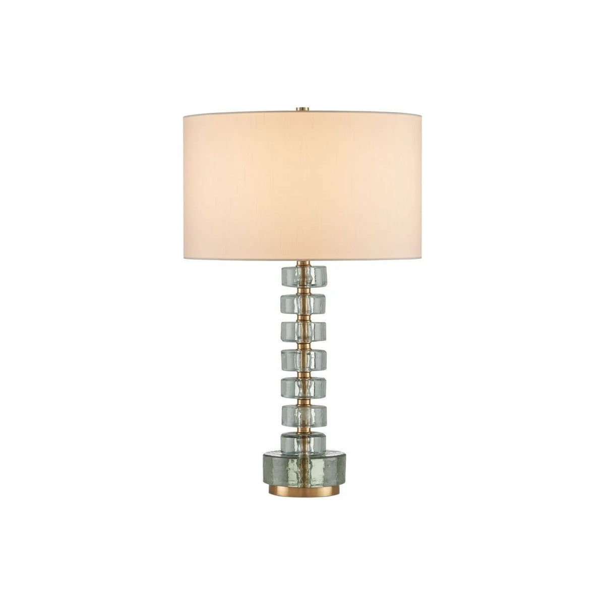 Currey and Company - 6000-0985 - One Light Table Lamp - Mystras - Clear / Antique Brass