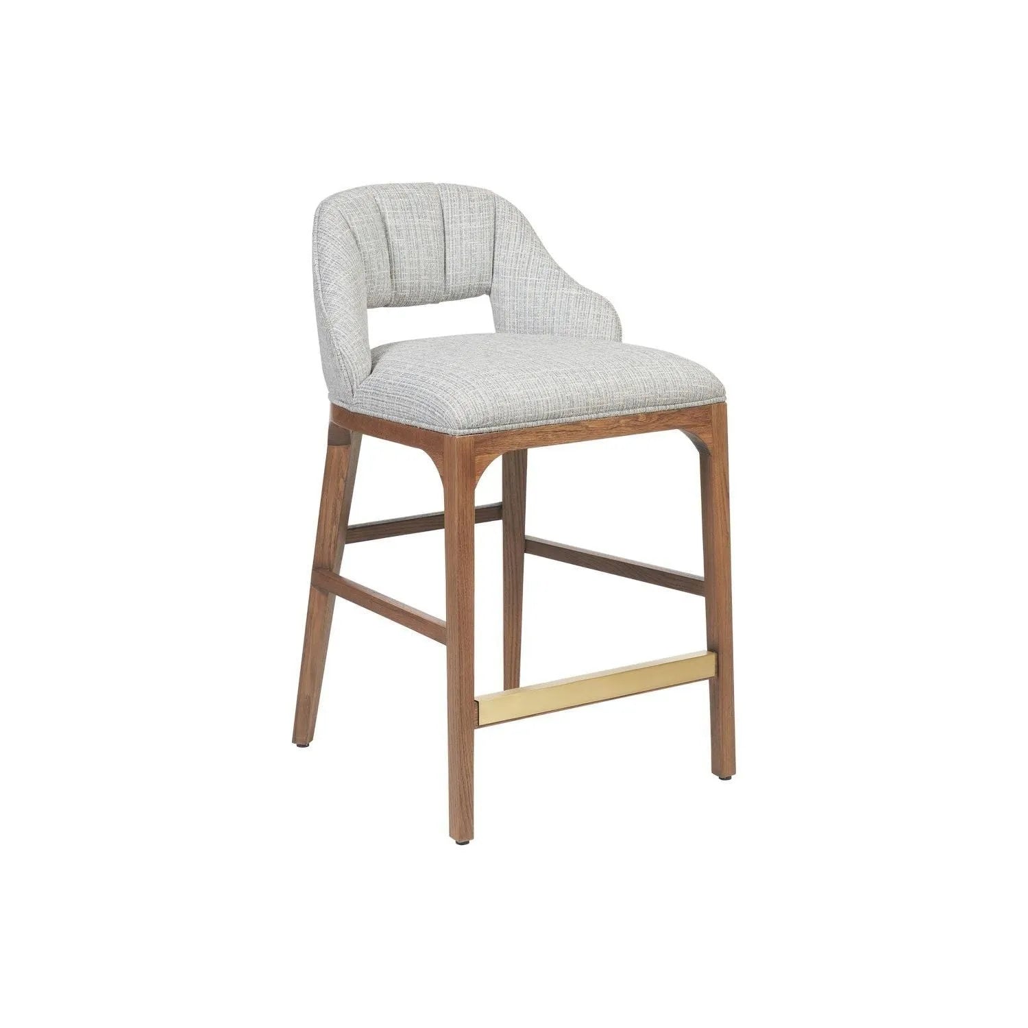 Currey and Company - 7000-0722 - Counter Stool - Inga - Morel Brown/Brushed Brass