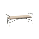 Currey and Company - 7000-0932 - Bench - Mabel - Antique Black / Polished Brass