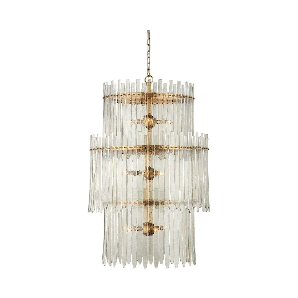 Currey and Company - 9000-1235 - Nine Light Chandelier - Electra - Clear / Antique Brass