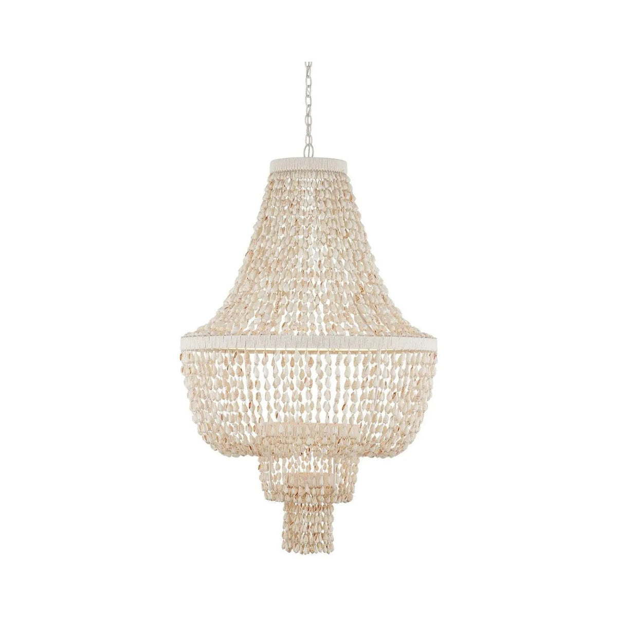 Currey and Company - 9000-1242 - LED Chandelier - Cybele - Natural / Pearlized White / White