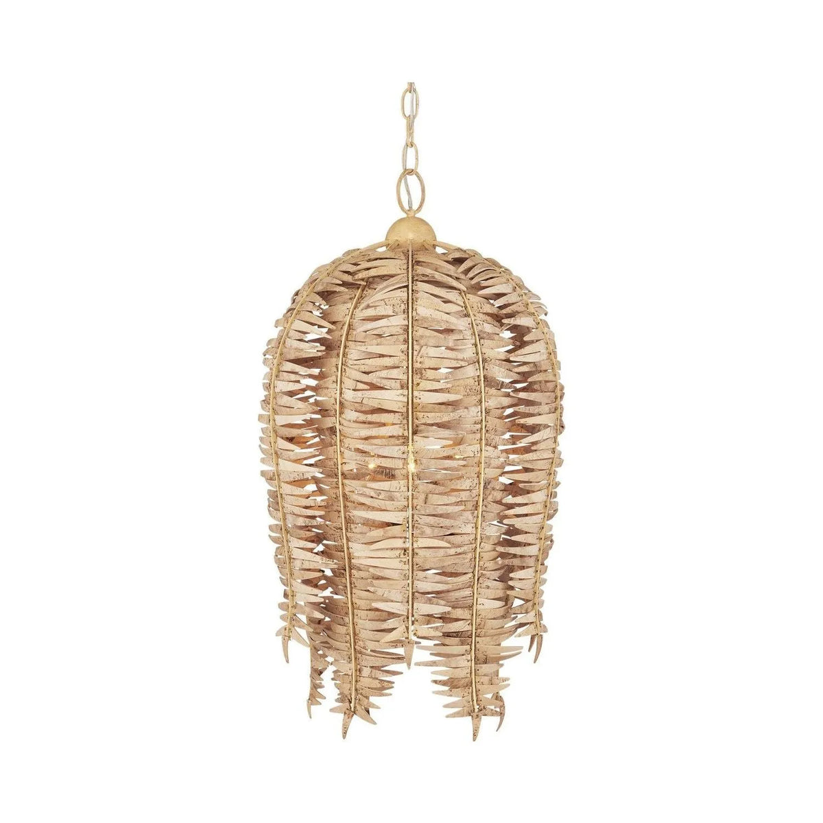 Currey and Company - 9000-1251 - Three Light Pendant - Tiptur - Natural / Coco Cream