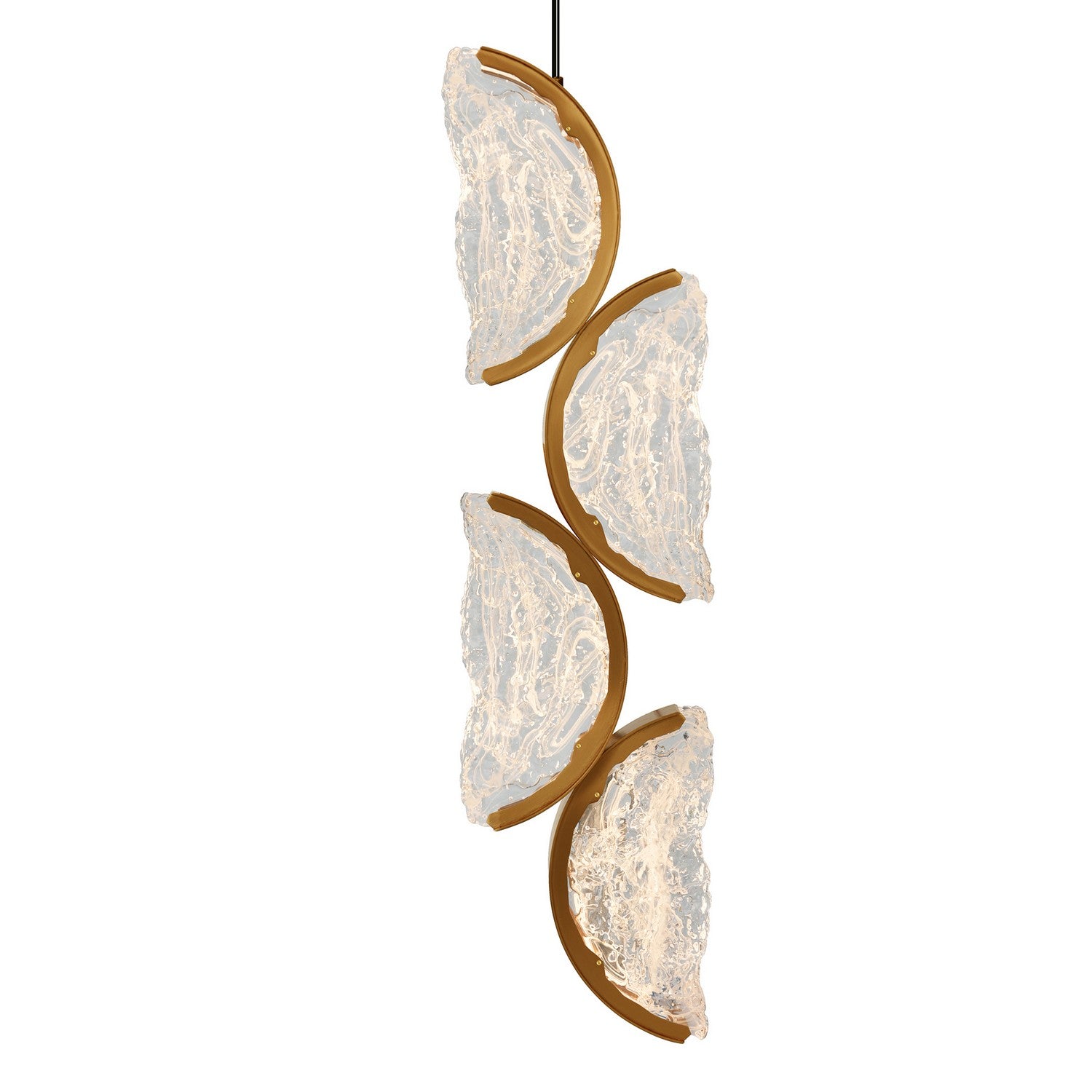 CWI Lighting Canada - 1715P8-4-624 - Mini LED Suspension - Lune - Laiton